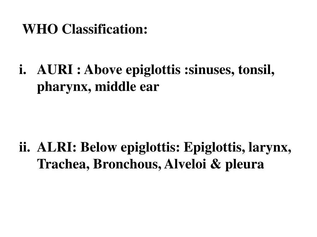 who classification