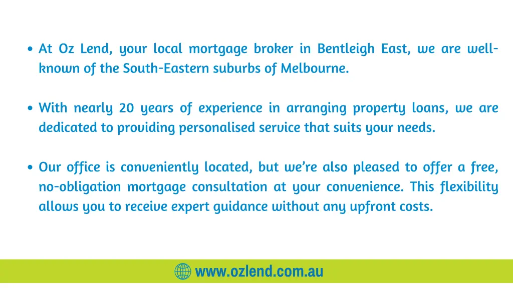 at oz lend your local mortgage broker