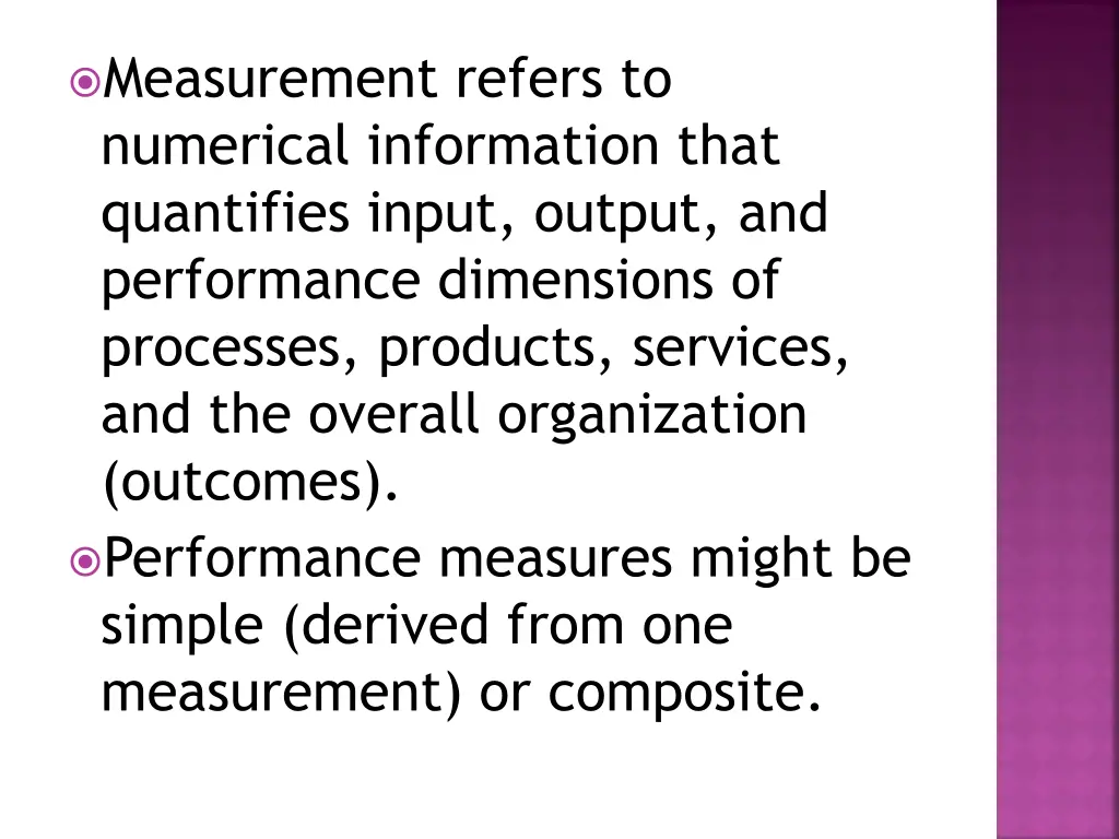 measurement refers to numerical information that