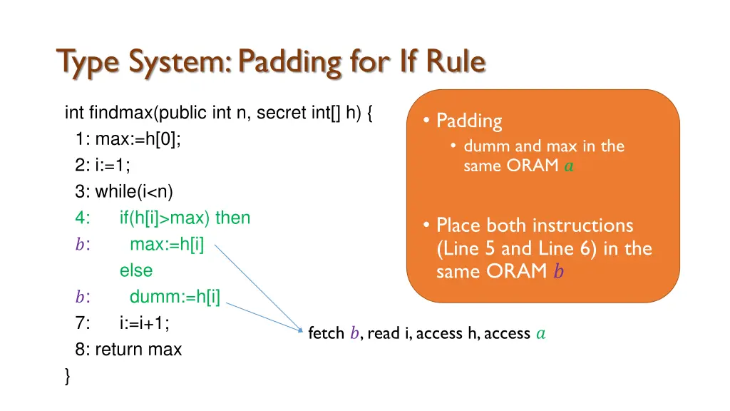 type system padding for if rule