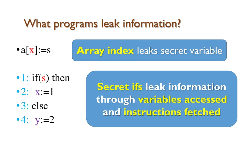 what programs leak information