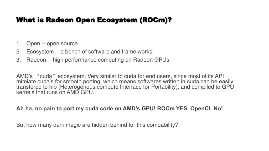 what is radeon open ecosystem rocm what is radeon