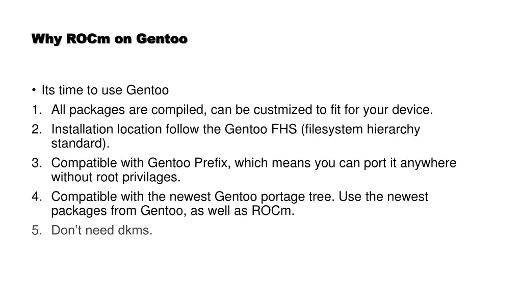 why rocm on gentoo why rocm on gentoo