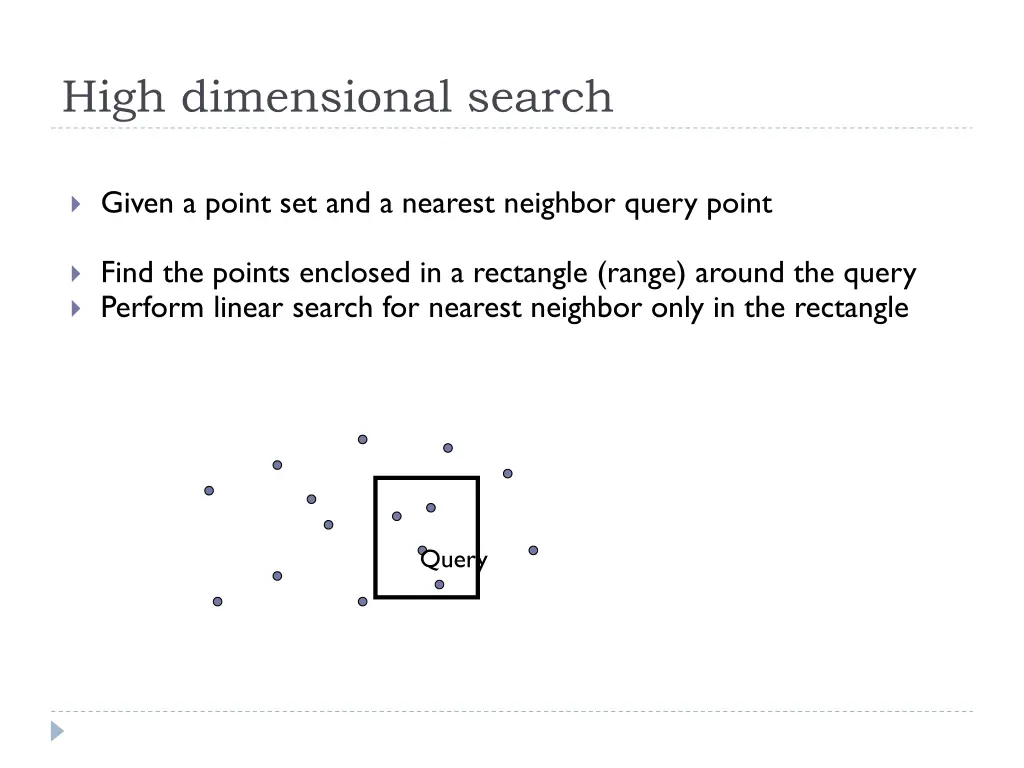 high dimensional search