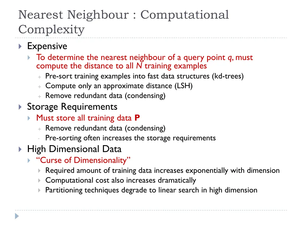 nearest neighbour computational complexity