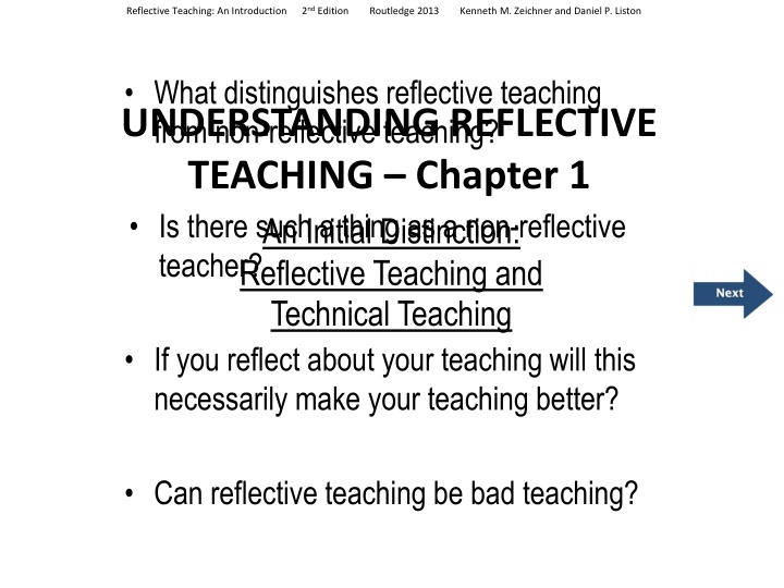 reflective teaching an introduction