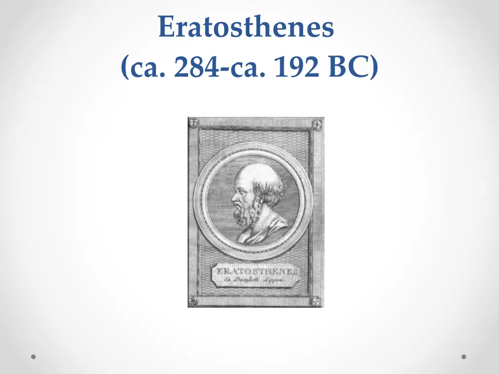 eratosthenes ca 284 ca 192 bc