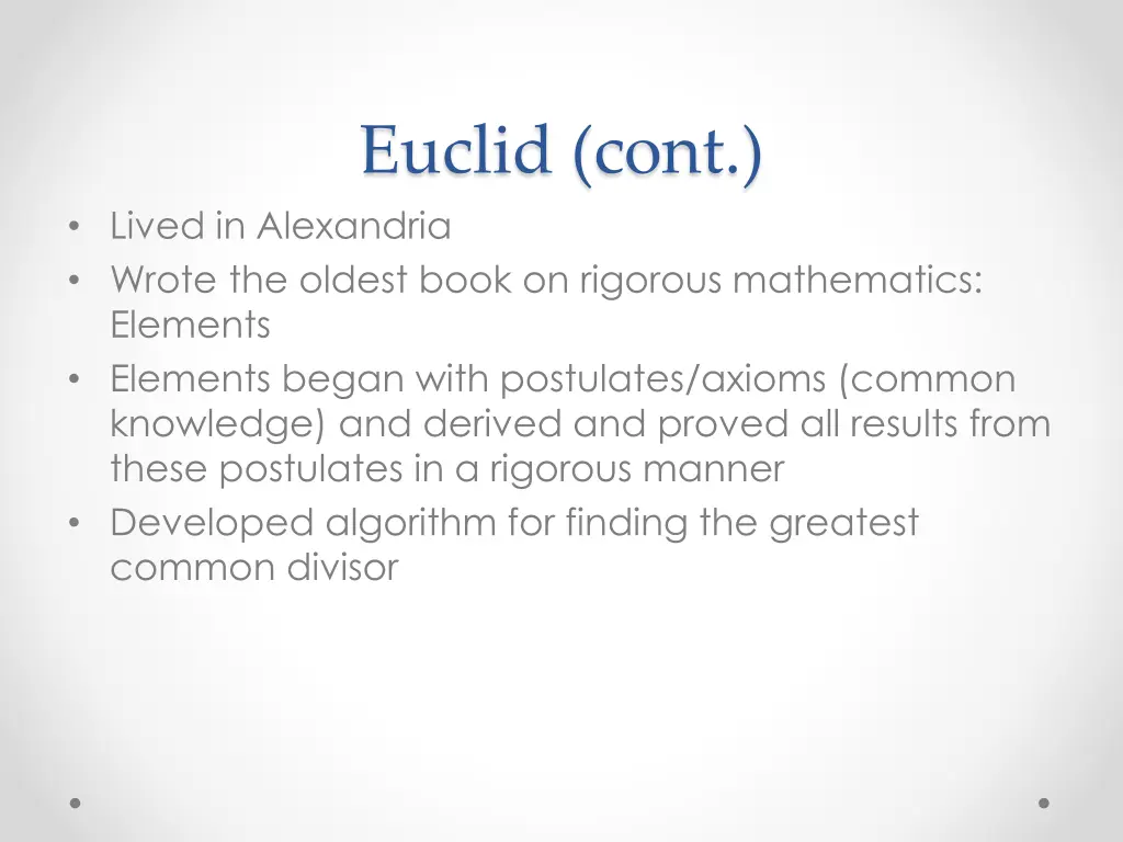 euclid cont