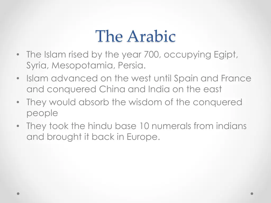 the arabic