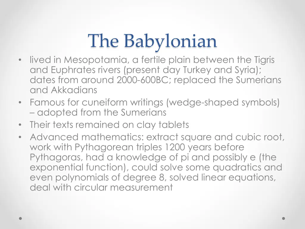 the babylonian