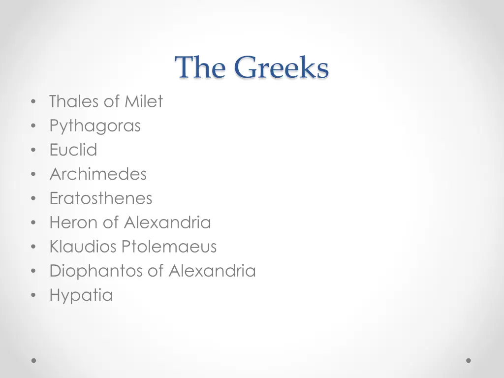 the greeks