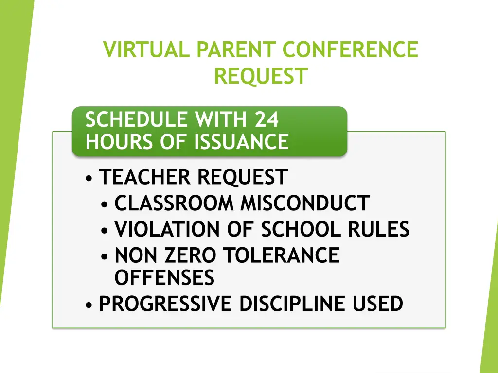 virtual parent conference request