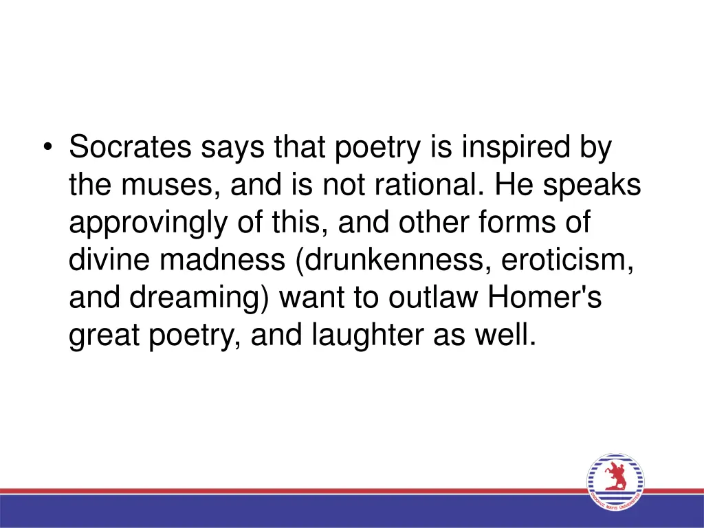 socrates says that poetry is inspired