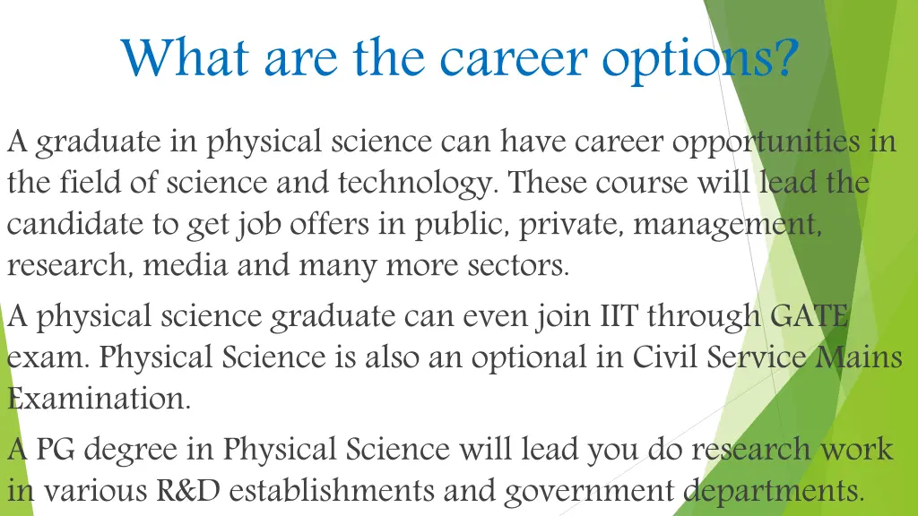 what are the career options a graduate