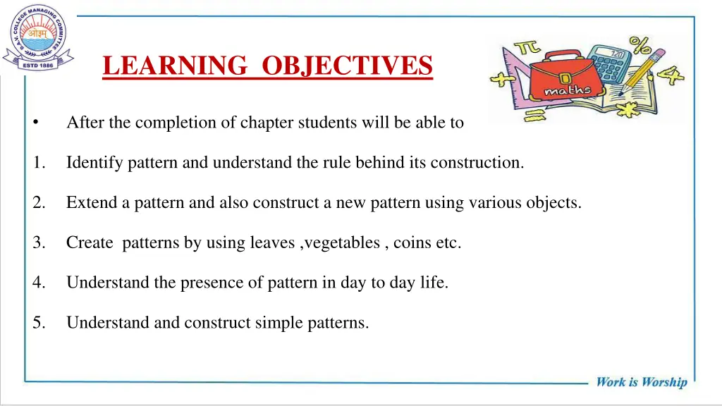 learning objectives