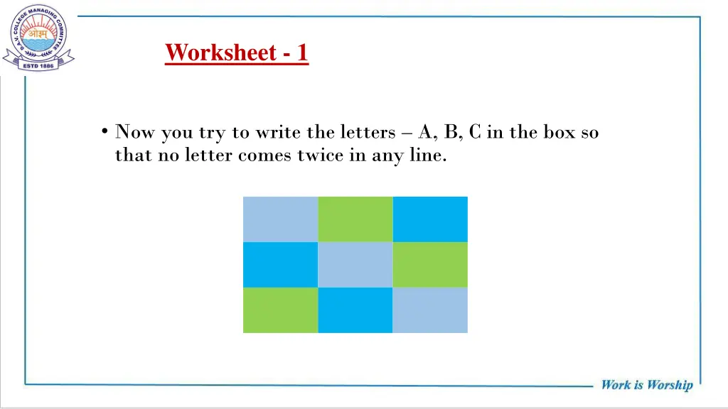 worksheet 1