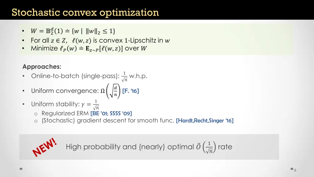 stochastic convex optimization