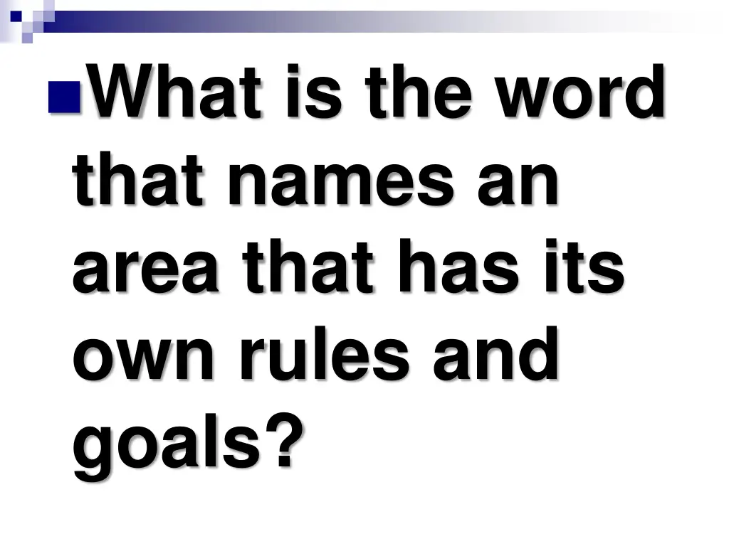 what is the word that names an area that