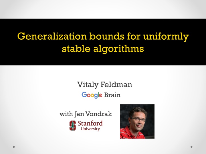 generalization bounds for uniformly stable