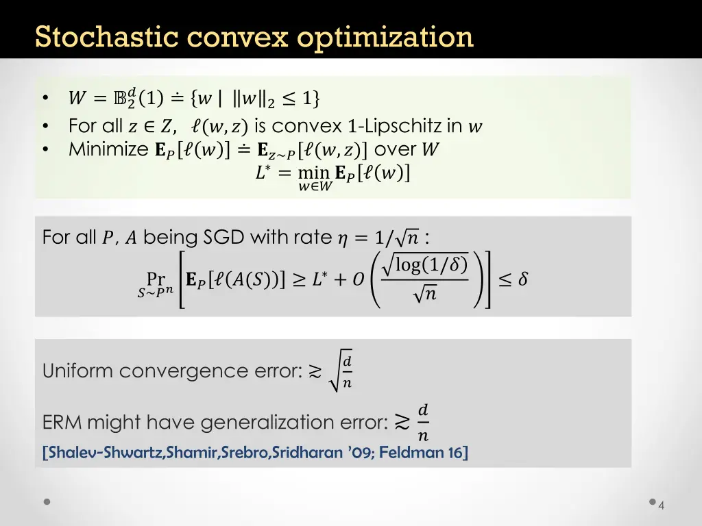 stochastic convex optimization