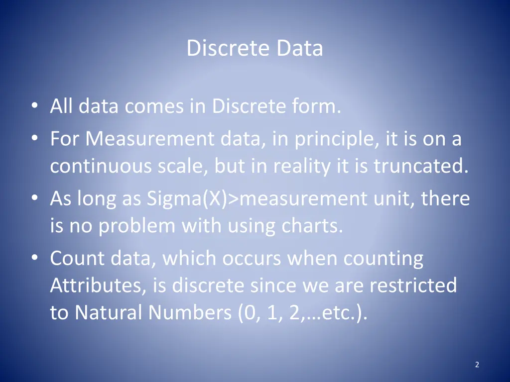 discrete data