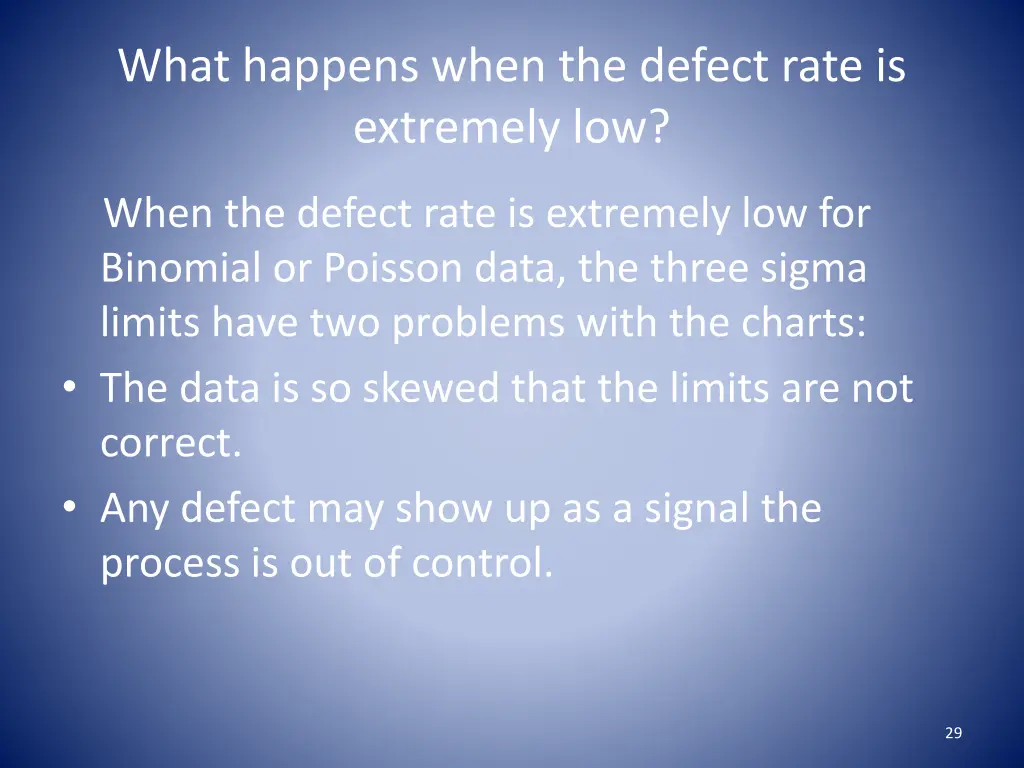 what happens when the defect rate is extremely low