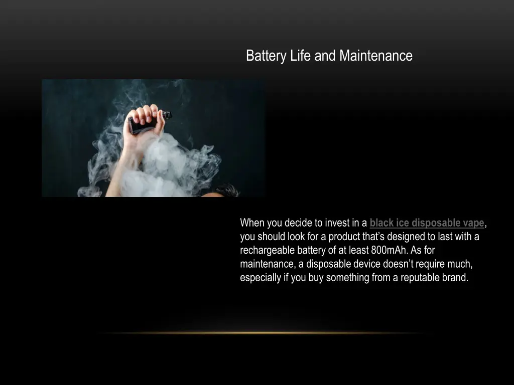 battery life and maintenance