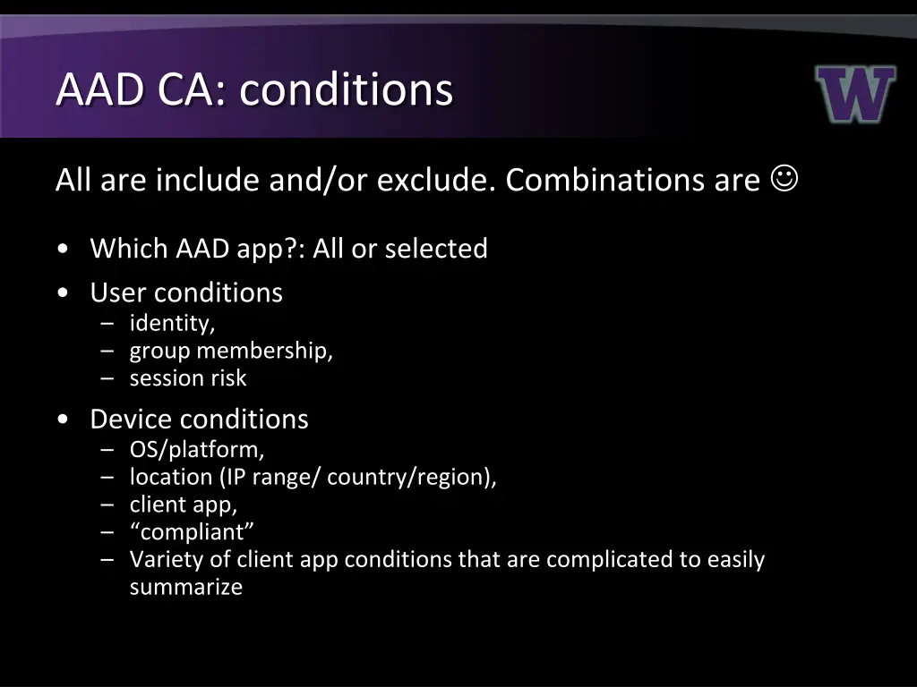 aad ca conditions