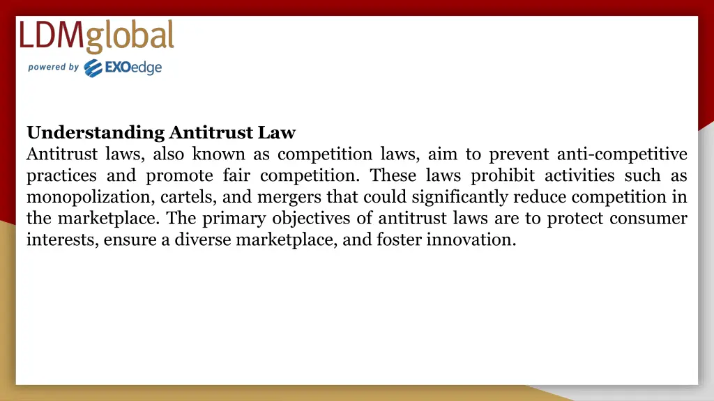 understanding antitrust law antitrust laws also