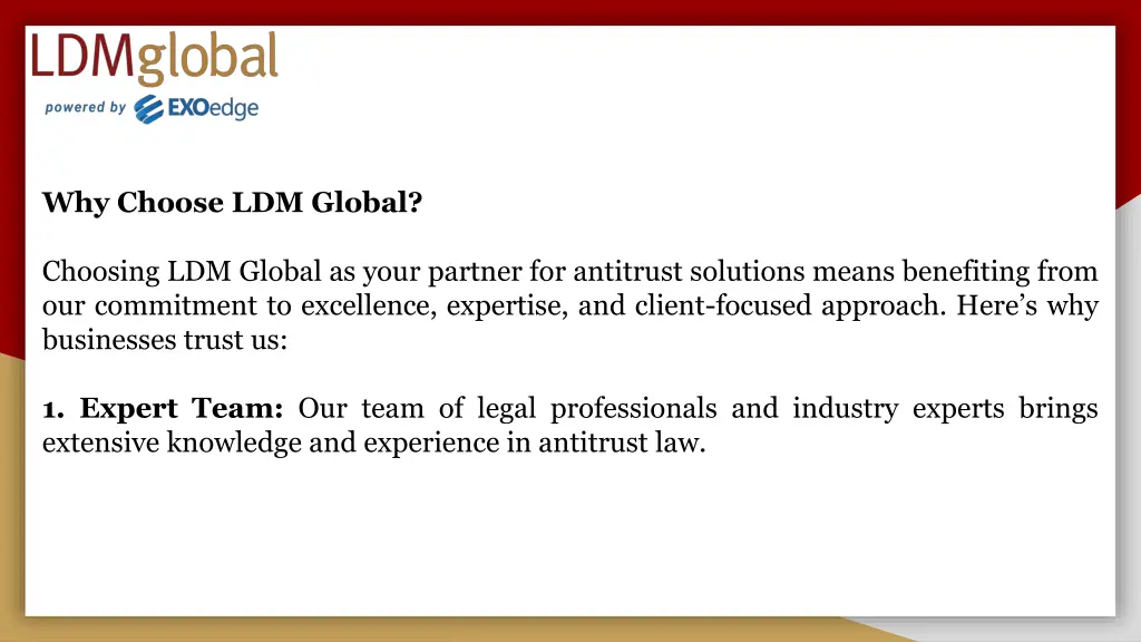 why choose ldm global