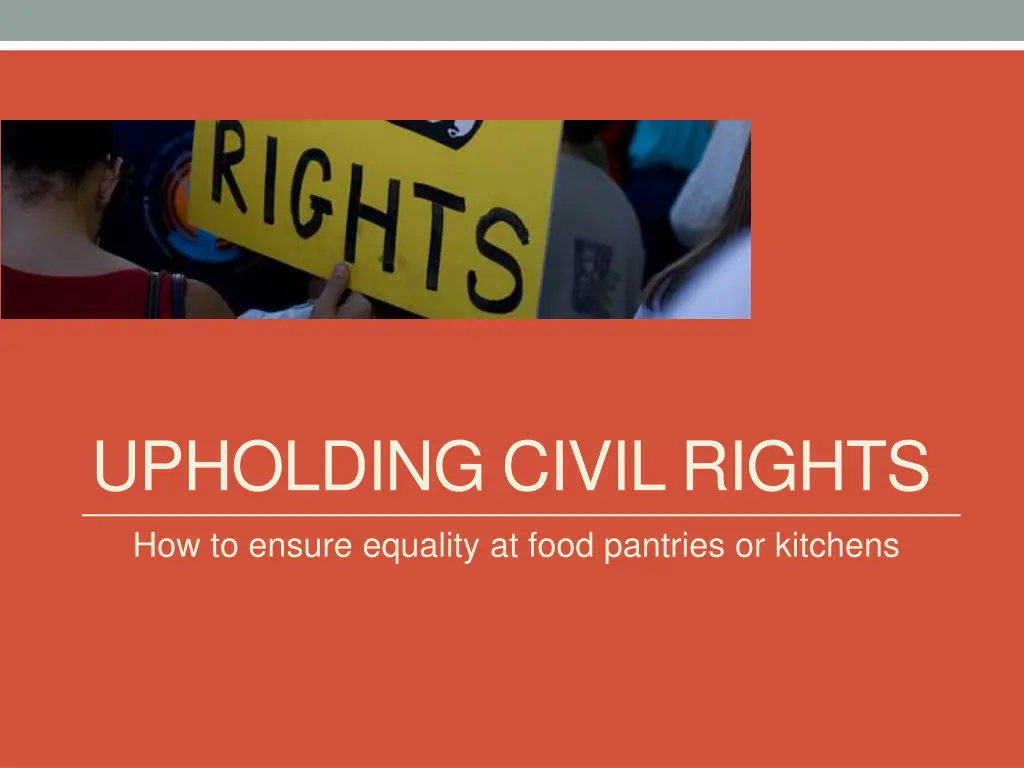 upholding civil rights