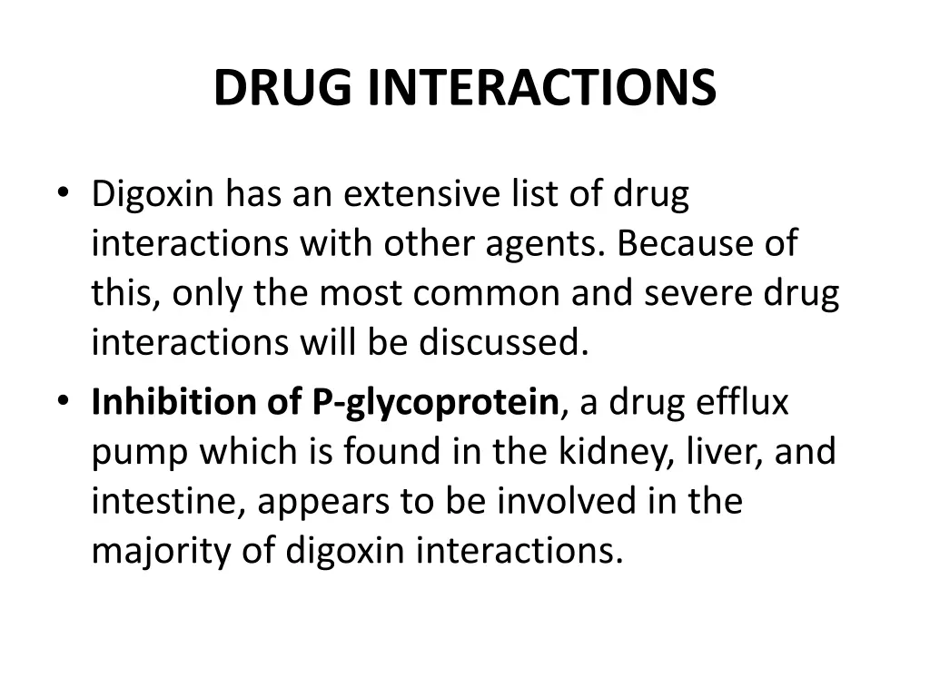 drug interactions