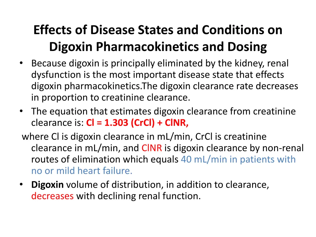 effects of disease states and conditions 1