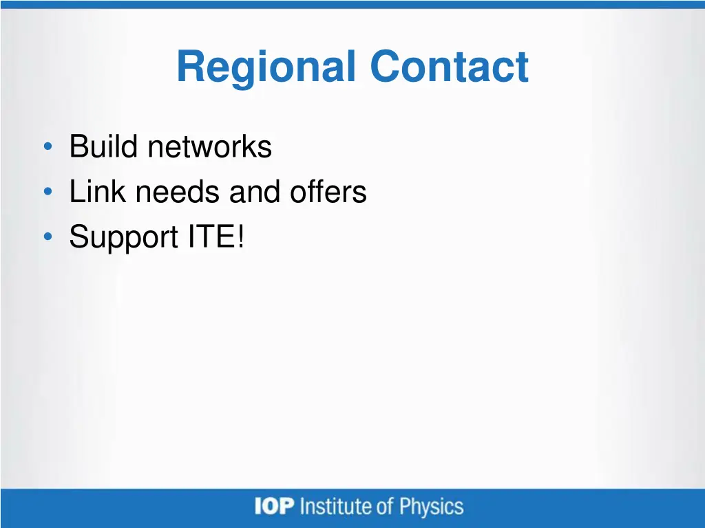 regional contact