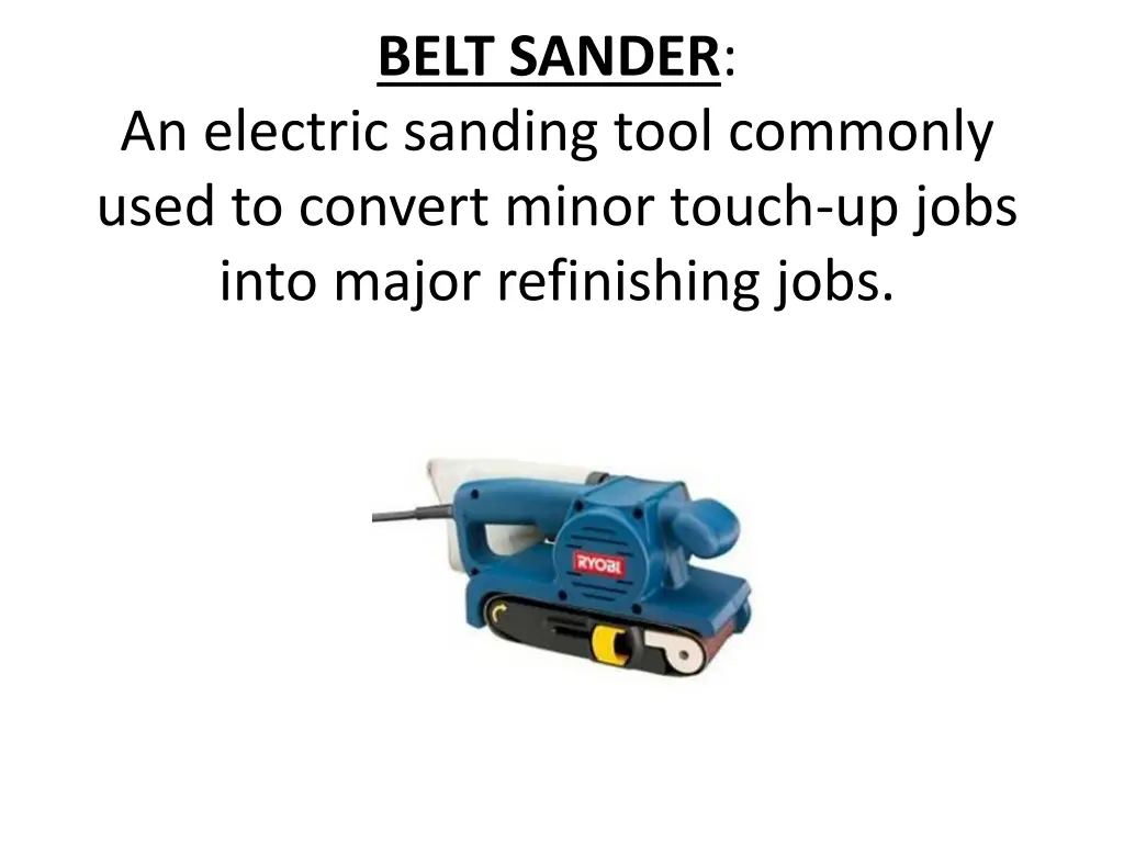 belt sander