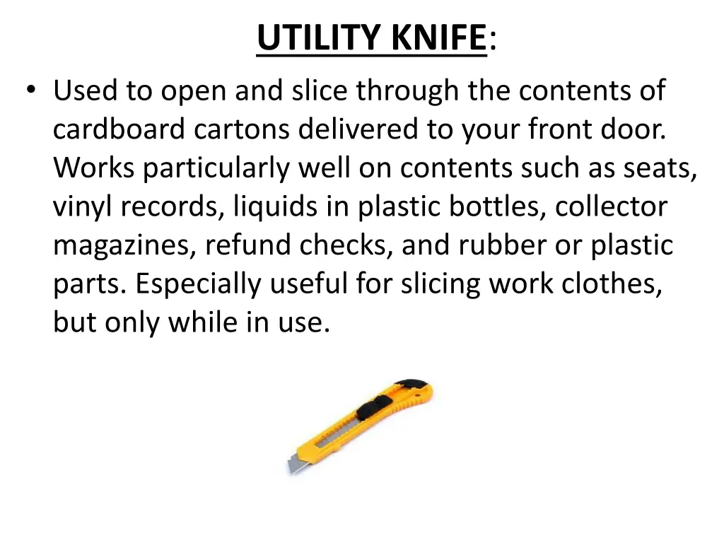 utility knife