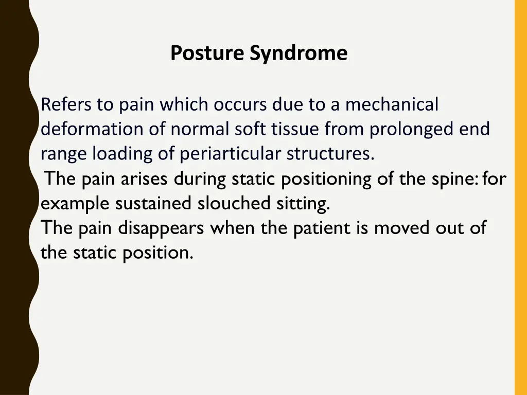 posture syndrome