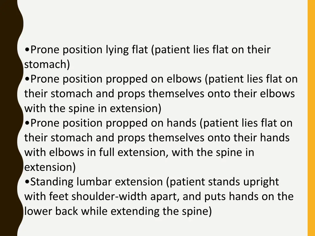 prone position lying flat patient lies flat