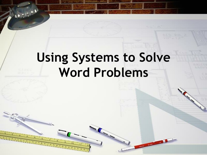 using systems to solve word problems