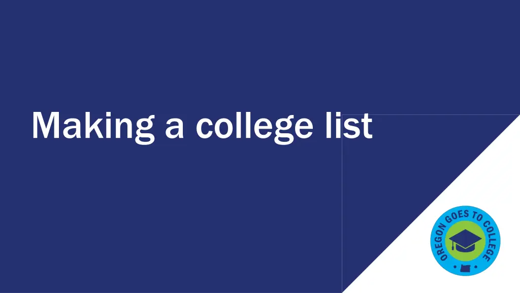 making a college list