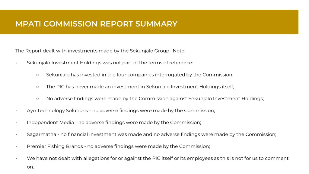 mpati commission report summary