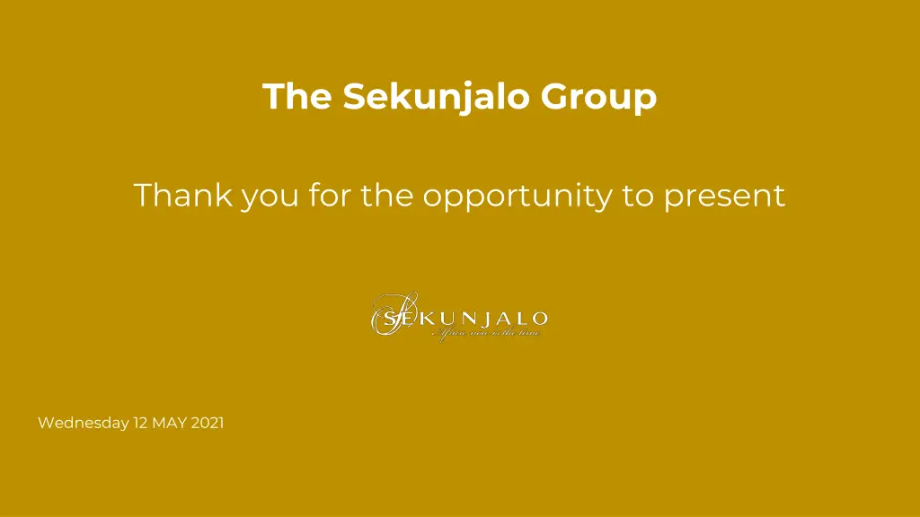 the sekunjalo group 1