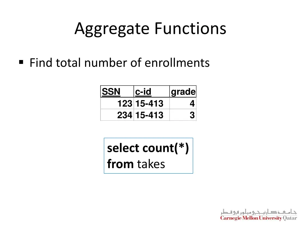 aggregate functions 2