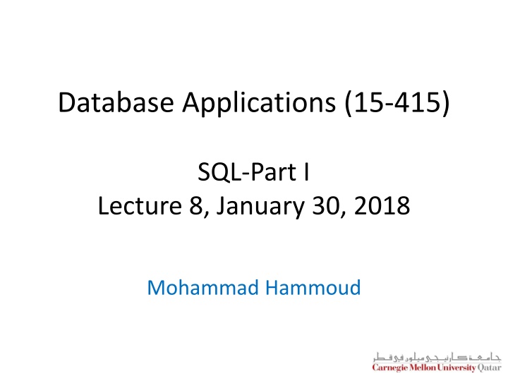 database applications 15 415