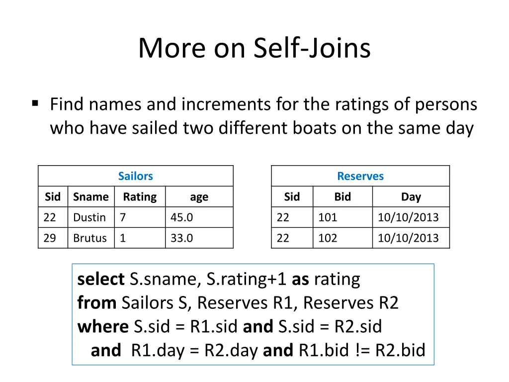 more on self joins 1