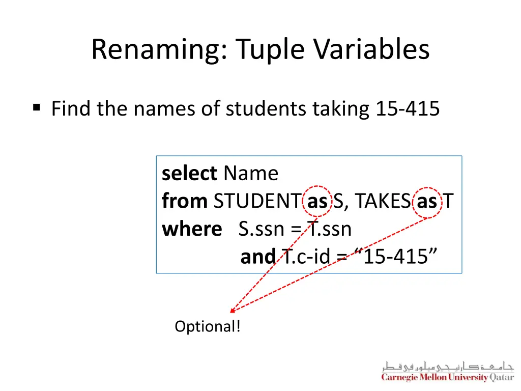 renaming tuple variables