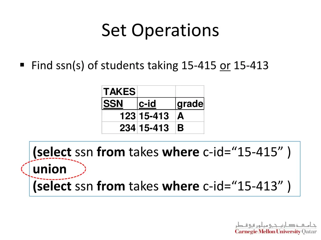 set operations 2