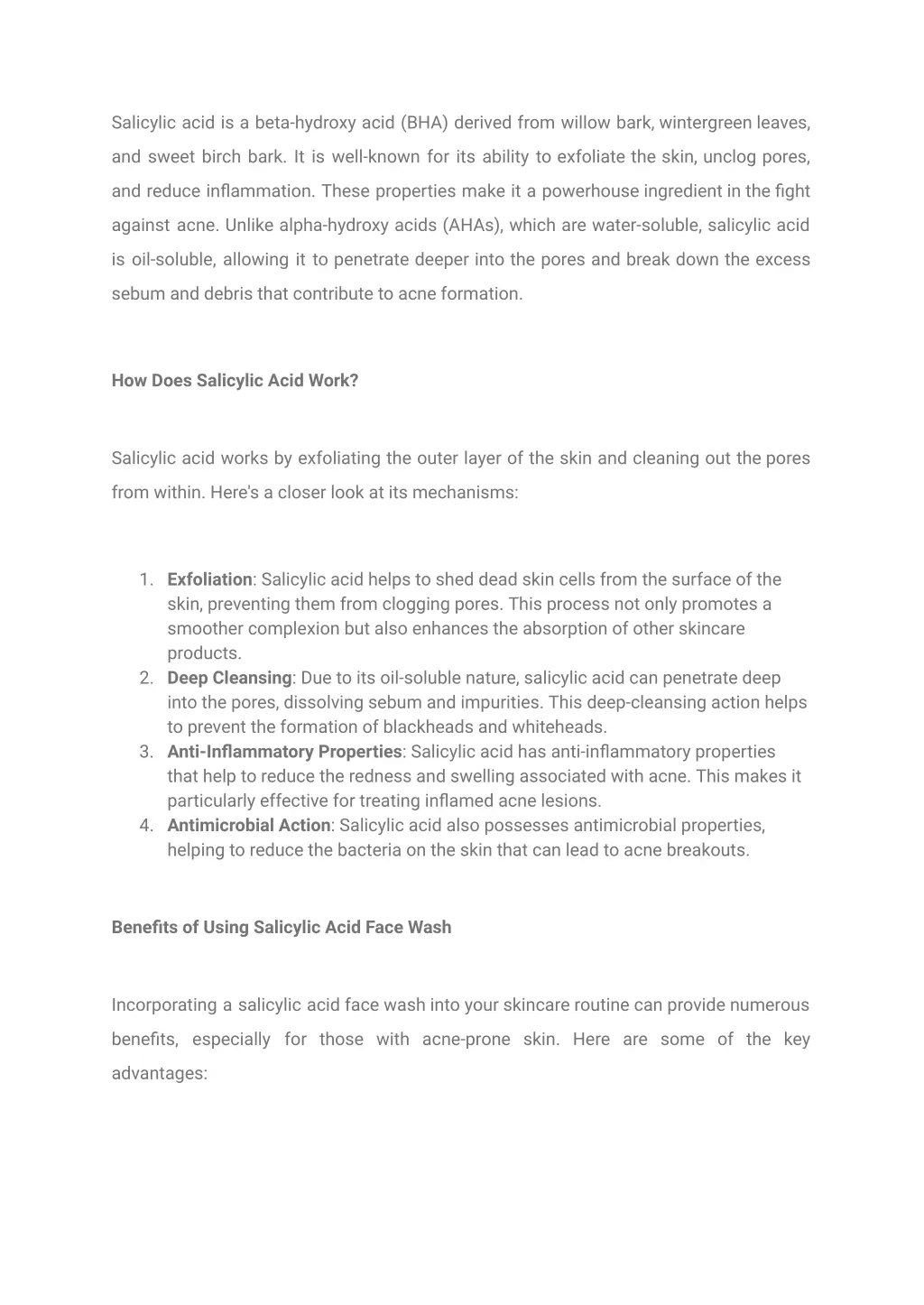 salicylic acid is a beta hydroxy acid bha derived