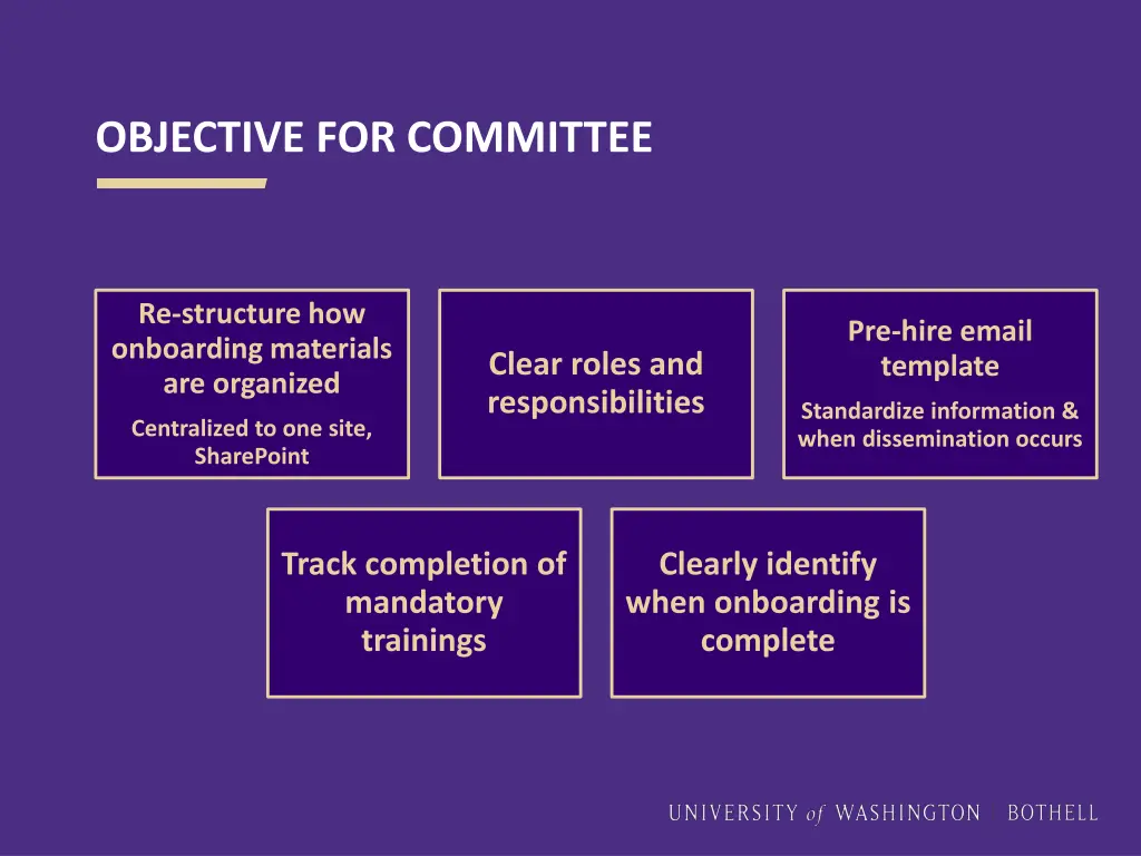 objective for committee