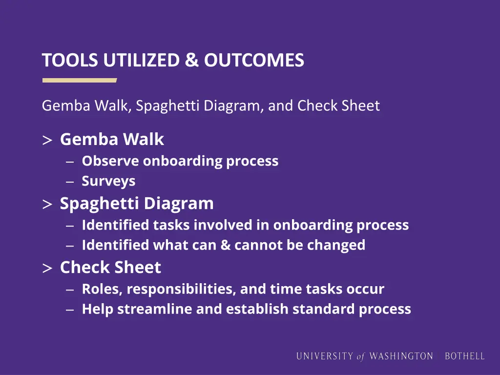 tools utilized outcomes